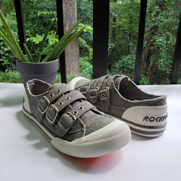 Rocket Dog Shoes Rocket Dog Jolissa Aviator Canvas Sneakers Grey 7